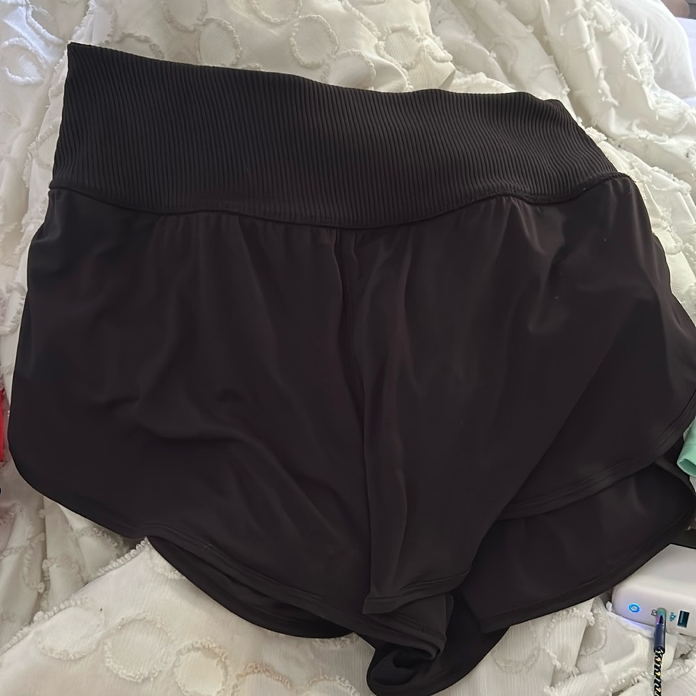 Free people movement black game time shorts